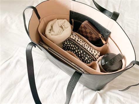 designer bag with internal organizer.